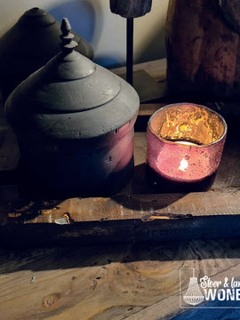 Oude houten Tika pot | India