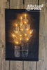 Stoer kerstdoek S | 2 kerstbomen | zwart | 30 x 45 cm - Stoer en Landelijk Wonen Winkel
