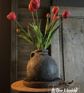 Dubbele tulpen | Pink Coral | 44 cm