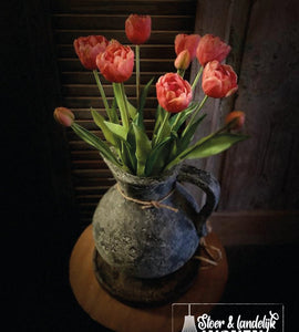 Dubbele tulpen | Pink Coral | 44 cm
