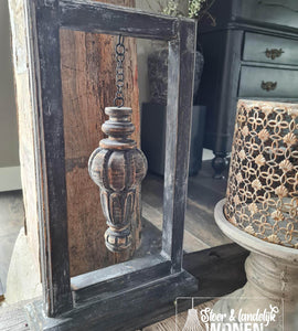 Houten klos in frame
