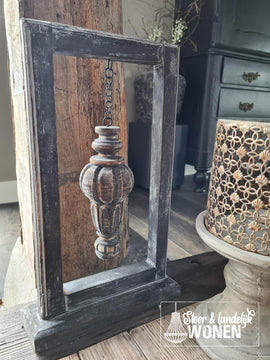 Houten klos in frame