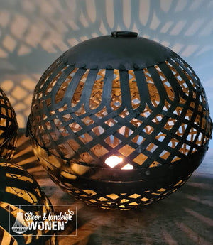 IJzeren decoratie bol met scharnier - Stoer en Landelijk Wonen Winkel