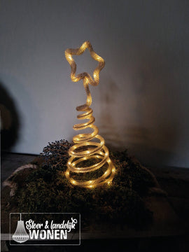 Kerstboom met verlichting | spiraal