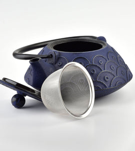 Oosterse gietijzeren theepot blauwzwart 0,8l