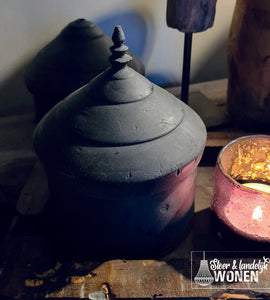 Oude houten Tika pot | India
