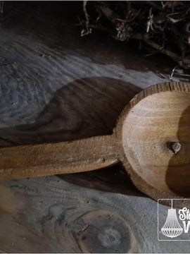 Sobere houten amuse lepel