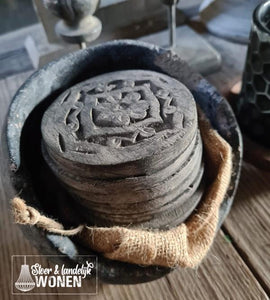 Sobere houten onderzetters | set van 6