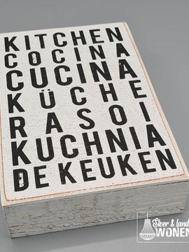 Tekstbord keuken