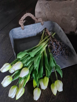 Tulpen | wit | 40 cm | kunst